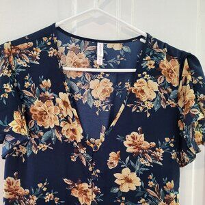 Xhiliration Floral Mini Dress Size M